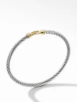 Cable Kids® Buckle Bracelet Sterling Silver With 14k Yellow Gold