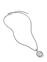 N Initial Charm In Sterling Silver With Pavé Diamonds