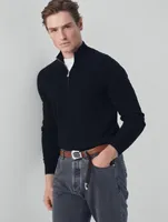 Cashmere Turtleneck With Zipper