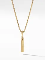 Barrel Amulet In 18k Yellow Gold With Pavé Diamonds