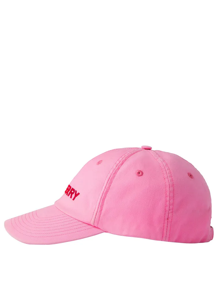 Embroidered Logo Cotton Gabardine Baseball Cap