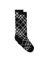 Check Cotton Blend Socks
