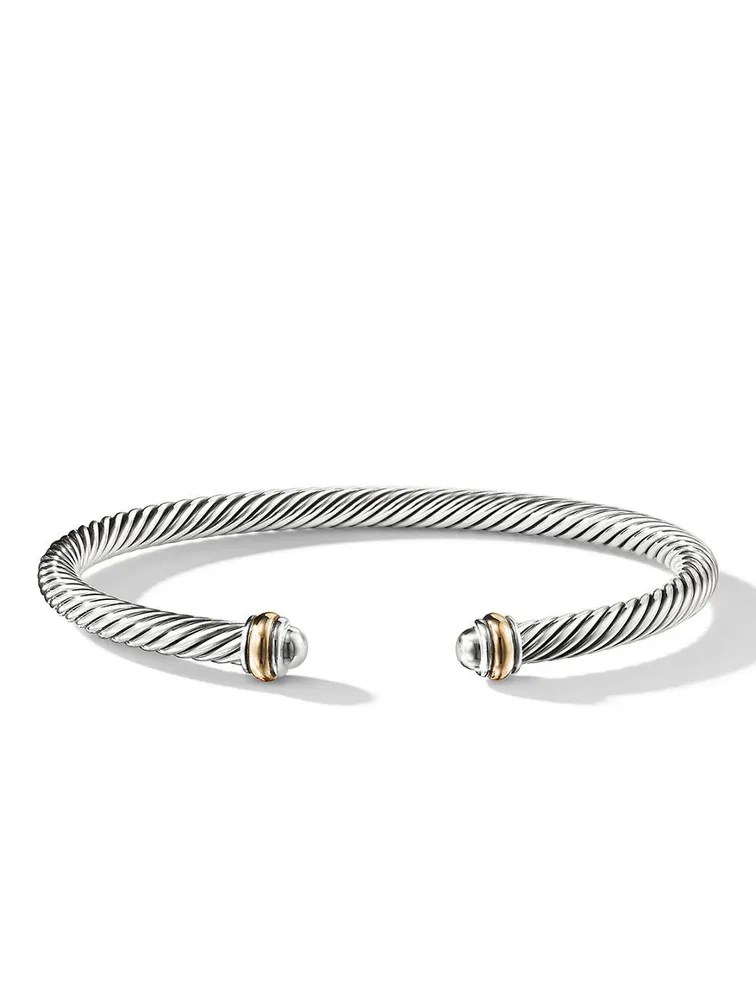 Cable Classics Bracelet Sterling Silver With 18k Yellow Gold
