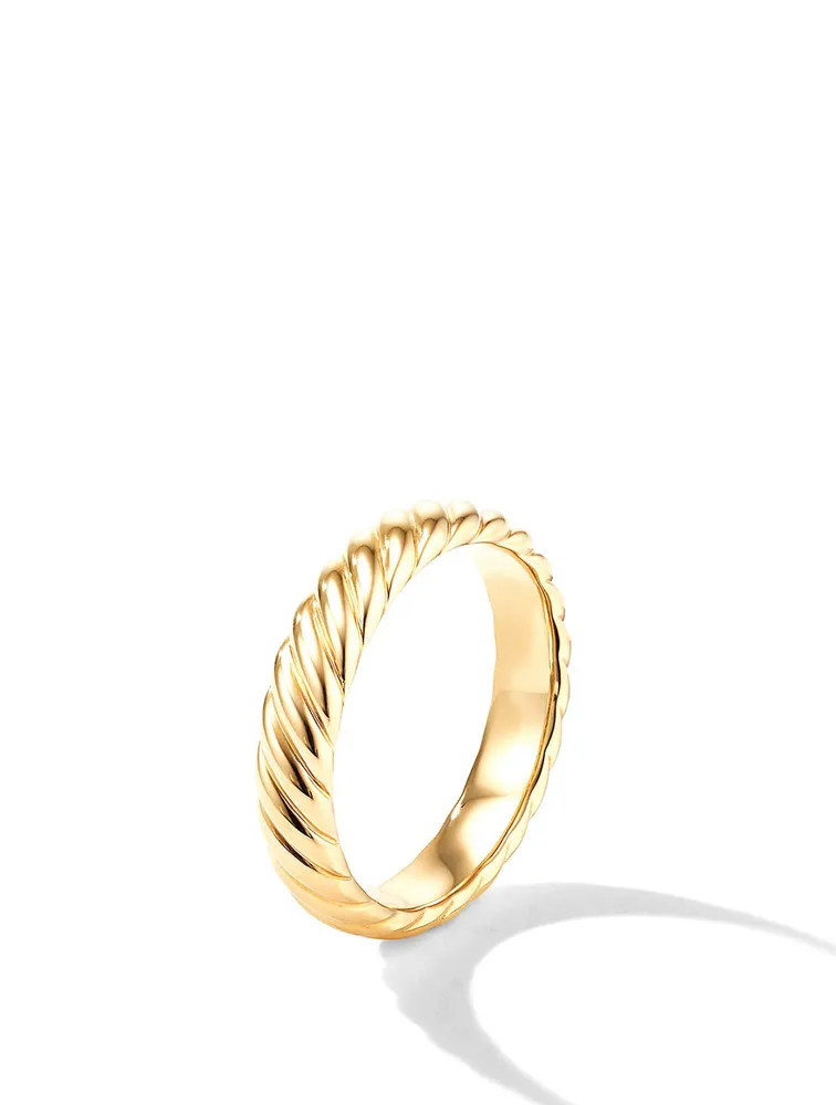 Cable Band Ring 18k Yellow Gold