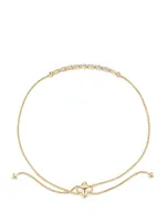 Petite Pavé Station Chain Bracelet In 18k Yellow Gold With Diamonds