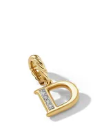 Pavé D Initial Pendant In 18k Yellow Gold With Diamonds