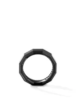 Faceted Band Ring Black Titanium