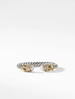 Petite Helena Ring Sterling Silver With Pearls, 18k Yellow Gold And Pavé Diamonds