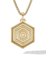 Carlyle™ Pendant In 18k Yellow Gold With Full Pavé Diamonds