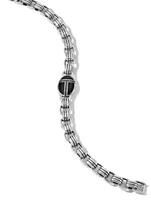 Cairo Chain Link Bracelet Sterling Silver With Black Onyx And Pavé Diamonds