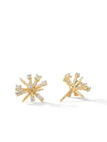 Petite Supernova Stud Earrings In 18k Yellow Gold With Diamonds