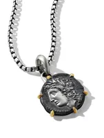 Virgo Amulet In Sterling Silver With 18k Yellow Gold