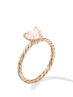 Chatelaine® Heart Ring 18k Rose Gold With Morganite