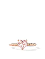 Chatelaine® Heart Ring 18k Rose Gold With Morganite