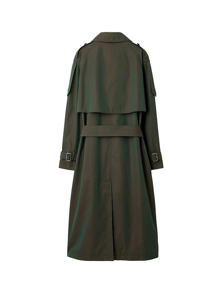 Long Cotton Trench Coat