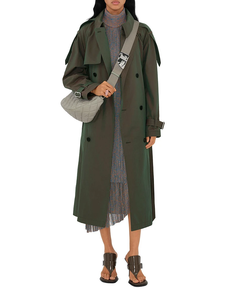 Long Cotton Trench Coat