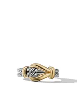 Thoroughbred Loop Ring Sterling Silver With 18k Yellow Gold