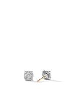 Petite Chatelaine® Stud Earrings In Sterling Silver With Full Pavé Diamonds