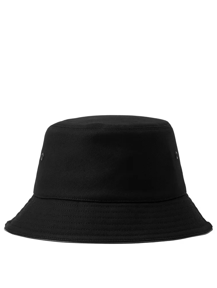 Horseferry Motif Cotton Bucket Hat