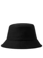 Horseferry Motif Cotton Bucket Hat