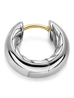 Dy Mercer® Micro Hoop Earrings In Sterling Silver, 13.4mm