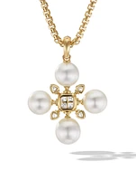 Renaissance Pearl Pendant With 18k Yellow Gold And Diamonds