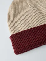 Cashmere Double Knit Ribbed Beanie