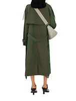 Long Cotton Trench Coat