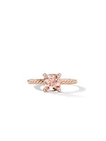 Chatelaine® Ring 18k Rose Gold With Morganite And Pavé Diamonds