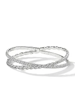Pavéflex Two Row Bracelet 18k White Gold With Diamonds