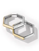 Carlyle™ Hoop Earrings In Sterling Silver With 18k Yellow Gold