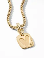 Sy Heart Amulet In 18k Yellow Gold