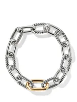 Dy Madison® Chain Bracelet Sterling Silver With 18k Yellow Gold