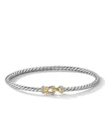 Buckle Bracelet Sterling Silver With 18k Yellow Gold And Pavé Diamonds