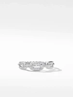 Stax Chain Link Ring 18k Gold With Pavé Diamonds