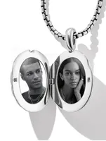 Sculpted Cable Locket Amulet In Sterling Silver