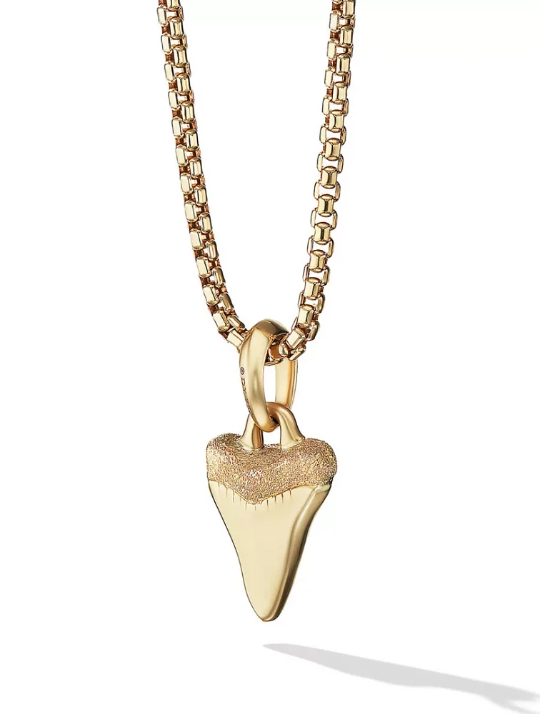 Shark Tooth Amulet In 18k Yellow Gold