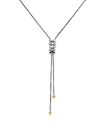 Zig Zag Stax™ Y Necklace In Sterling Silver With 18k Yellow Gold And Diamonds