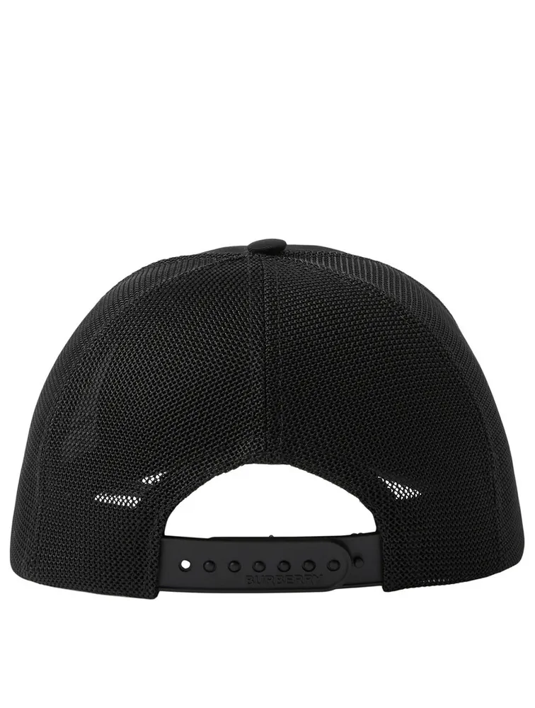 Horseferry Motif Cotton And Mesh Baseball Cap