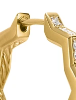 Zig Zag Stax™ Hoop Earrings In 18k Yellow Gold With Diamonds, 22.8mm
