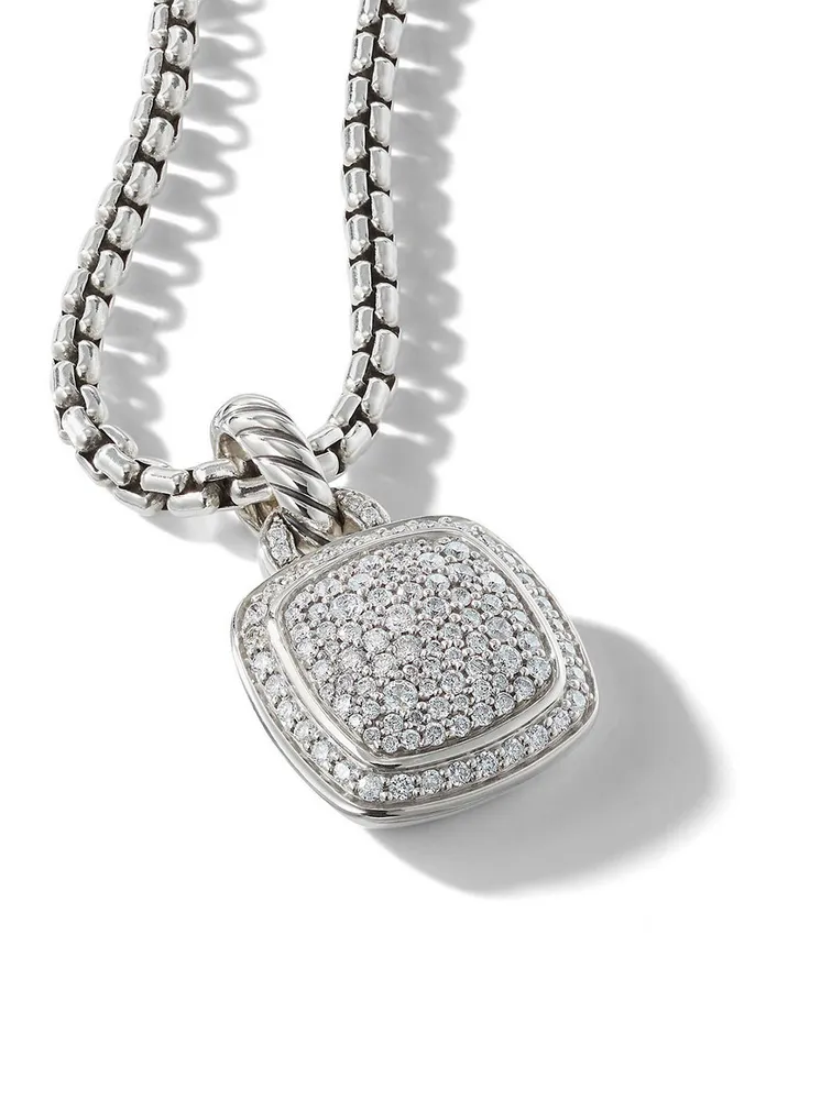 Albion® Pendant In Sterling Silver With Pavé Diamonds