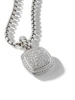 Albion® Pendant In Sterling Silver With Pavé Diamonds