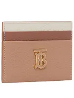 Tri-tone Grainy Leather Tb Card Case