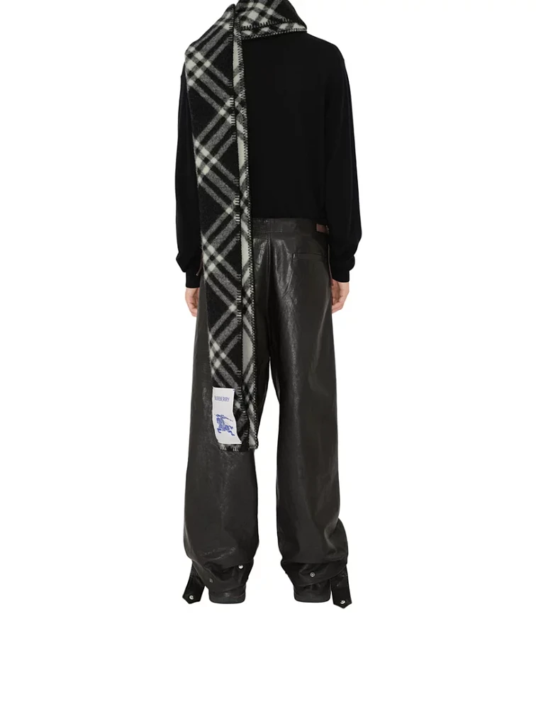 Check Wool Scarf