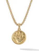 Capricorn Amulet In 18k Yellow Gold With Diamonds