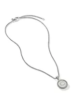 C Initial Charm In Sterling Silver With Pavé Diamonds