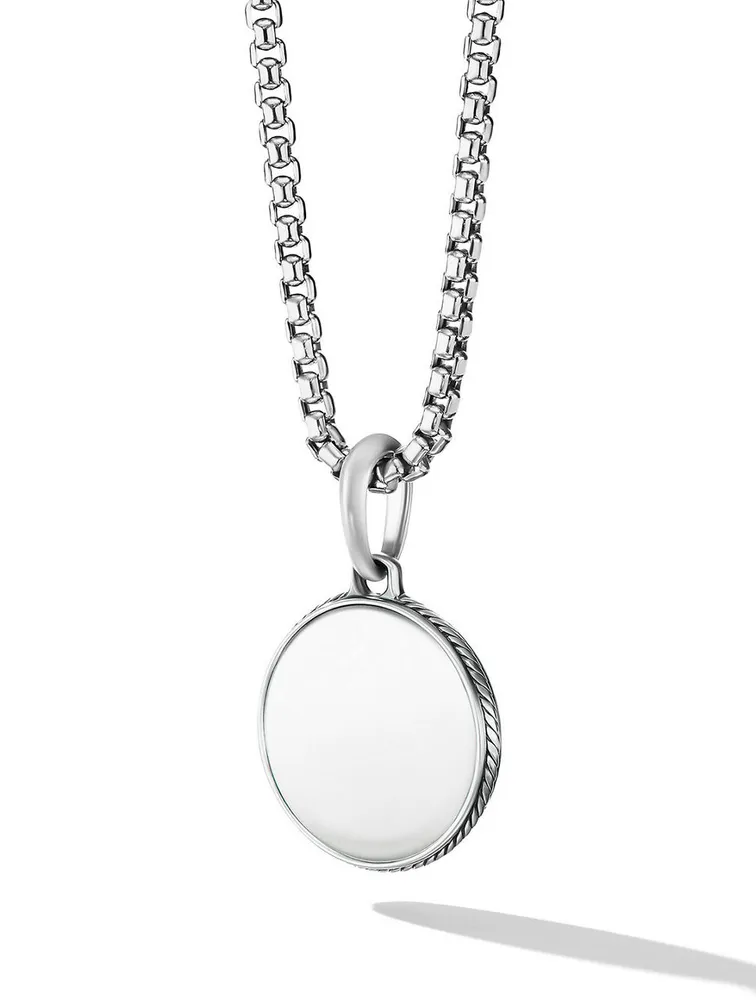 Maritime® Compass Amulet In Sterling Silver With 18k Yellow Gold And Center Diamond