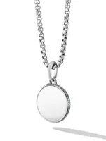 Maritime® Compass Amulet In Sterling Silver With 18k Yellow Gold And Center Diamond