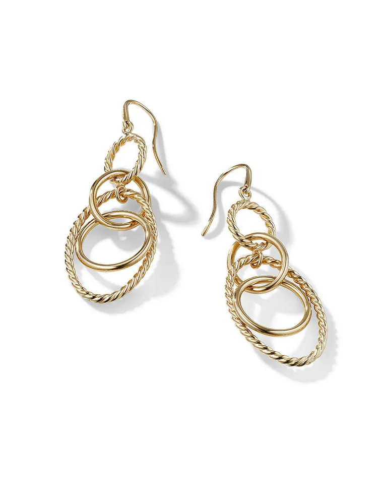 Mobile Chain Link Drop Earrings In 18k Yellow Gold