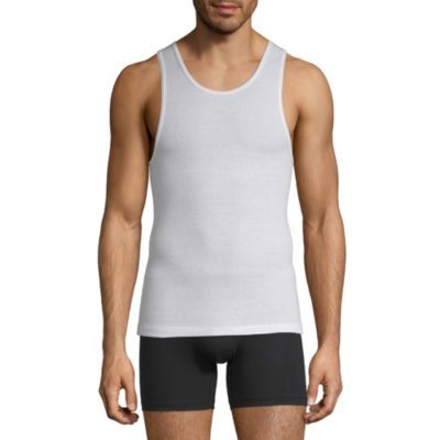 Stafford Dry + Cool Mens 4 Pack Sleeveless Quick Tank-Tall